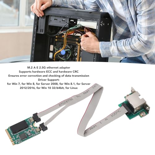 Tarjeta de Red Ethernet M.2 2.5G Gigabit RTL8111F, 2.5G/1000/100 Mbps, RJ45, para Escritorios y Servidores miniatura 3