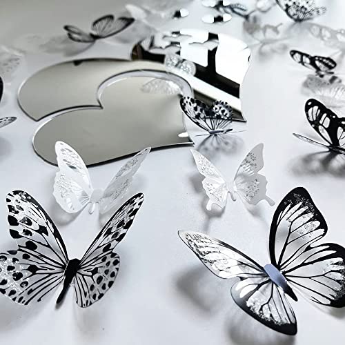 36 piezas 3D Etiqueta de la pared mariposa Muebles de bricolaje decoracion Etiqueta engomada de la mariposa del diseño del arte de la moda Decoración de la habitación del bebé/Negro Cover
