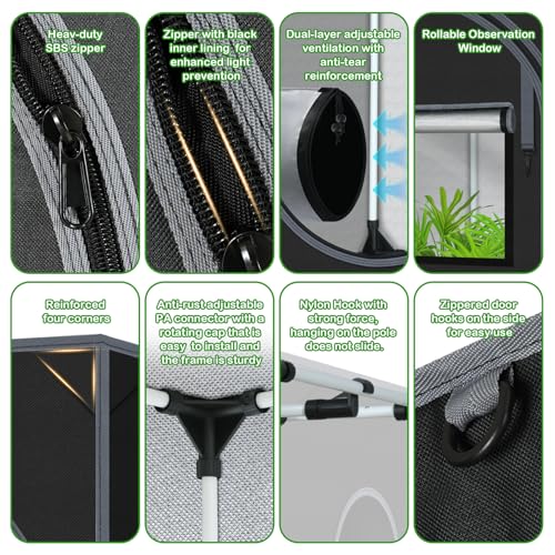 Image of 8x4 Grow Tents 96 inchx48 inchx78 inch High Reflective Grow Tent Indoor