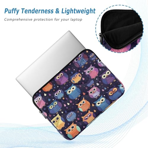 Funda para portátil de 13-14 pulgadas con diseño de búhos miniatura 5