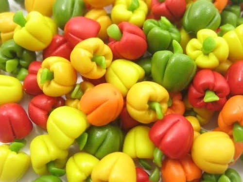 Dolls House miniatures Lot 20Mixed bell peppers Paprika vegetales Art DecoEl suministro de alimentos Dollhouse Alimentos4306