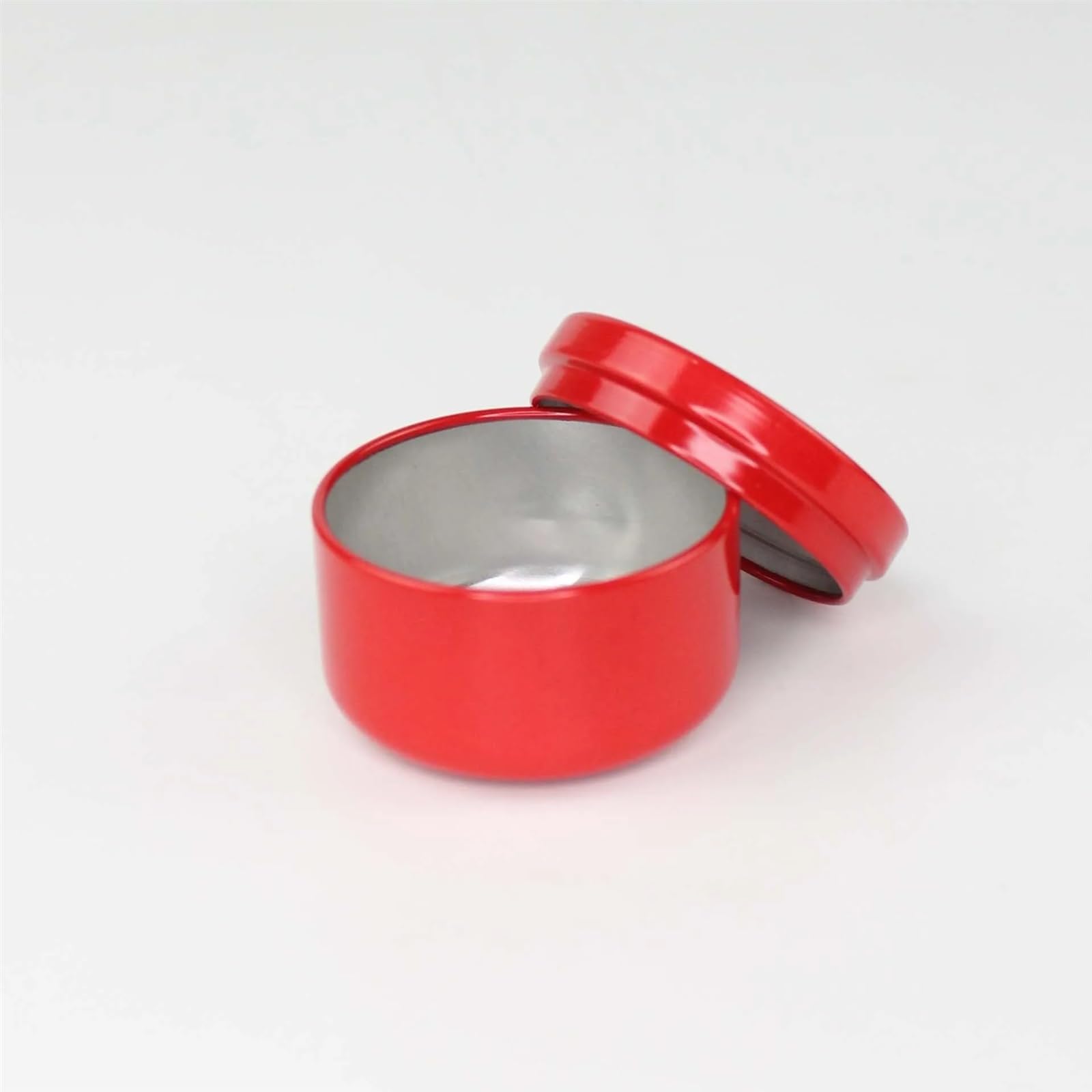 Ewuhyfp Red Candle Jars 0G Aluminum Round Box With Lid For Candle Tea Containers Empty Jar Storage Pot Refillable Cream Cosmetic Container