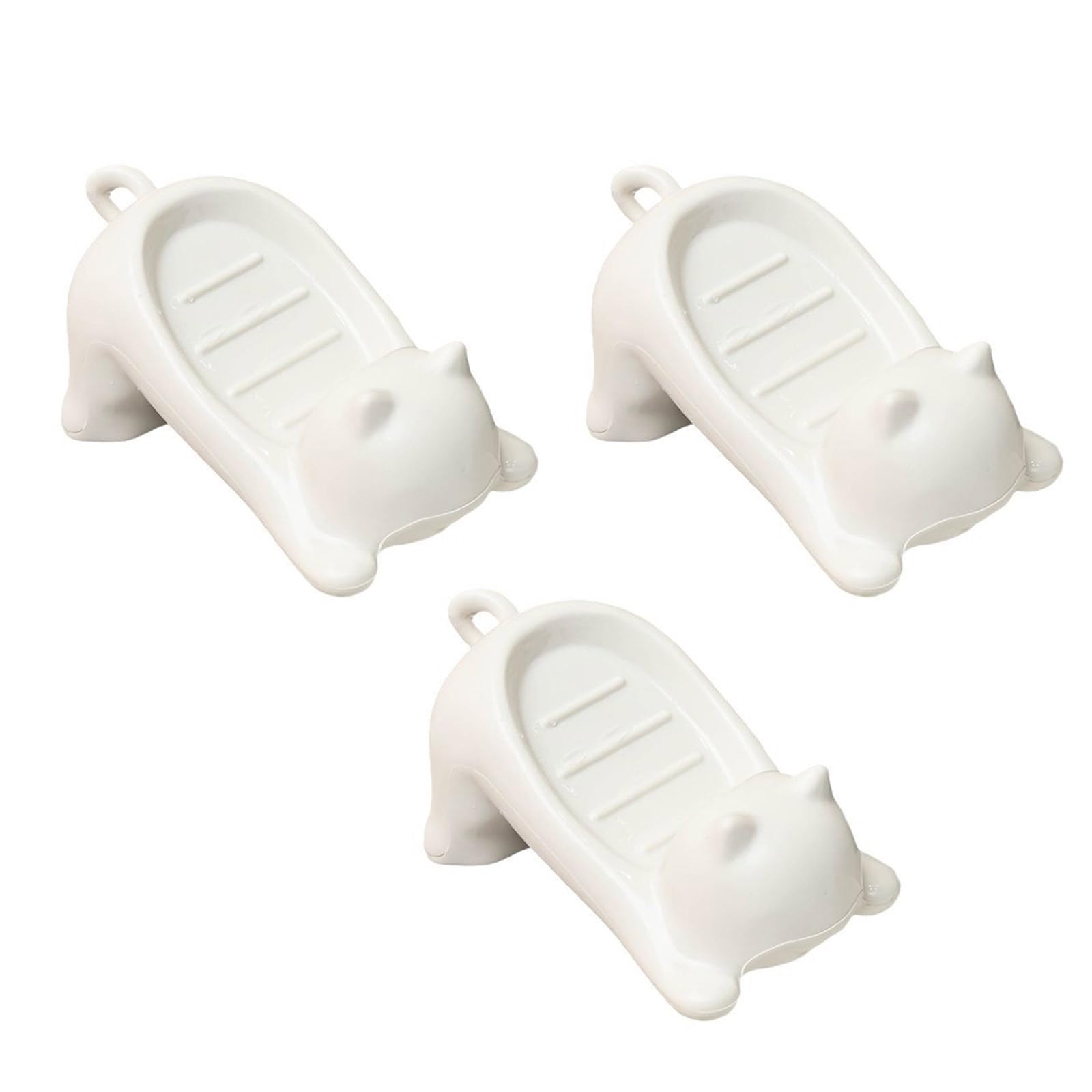 APGLSXY Cartoon Kitten Soap Box Holder for Bathroom and Kitchen Sink Case Soap Holder Innovative Draining Cartoon Container