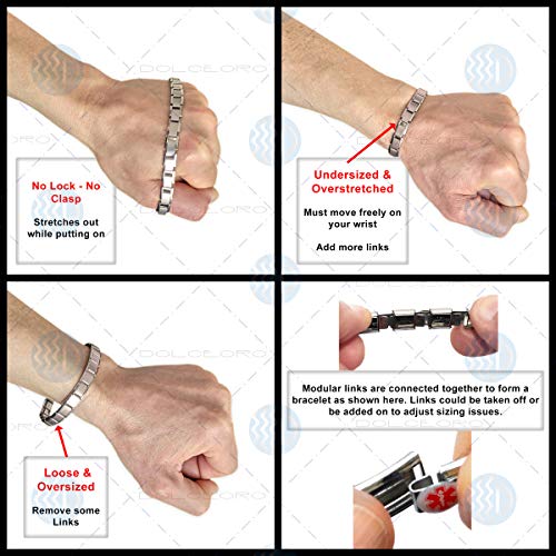 DO NOT RESUSCITATE Medical Alert ID Bracelet DNR for Women and Men - Stretchable Modular Charm Link - Stainless Steel - SELECT A SIZE2