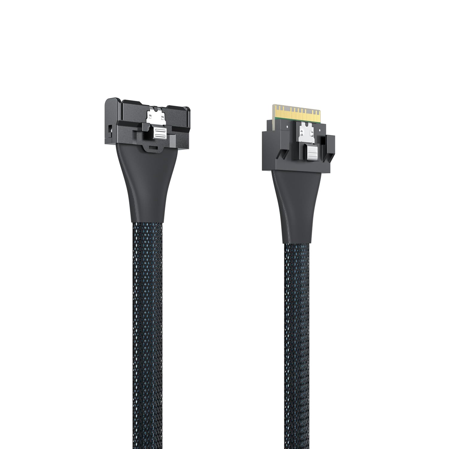 10Gtek SlimSAS SFF-8654 to MCIO SFF-TA-1016 8i Cable, Mini Cool Edge IO, Straight, PCIe4.0, 85-ohm, 0.75-m(2.46ft)