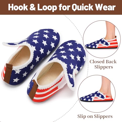 Image of Ibeauti Women Mens House Slippers Lightweight Comfy Barefoot Slipper Socks Rubber Sole House Shoes for Indoor /Outdoor Bedroom Travel