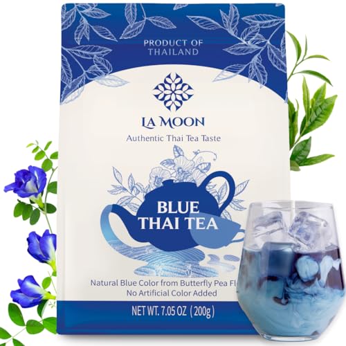 LA MOON TEA Blue Thai Tea Mix - Traditional Loose Leaf Thai Tea M...