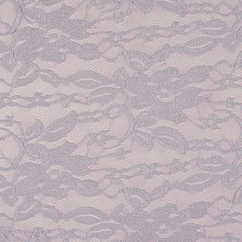 Tissu en dentelle florale lilas Fiona 5m pour robe de mariée et création couture