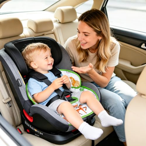 Image of COOLBEBE Car Seat Protector for Potty Training, 2 Pack Dry Waterproof Car Seat Liner Toilet Training, Piddle Pads Cover Car Seat Pad for Strollers & Carseat (White Zoo, 2PC)