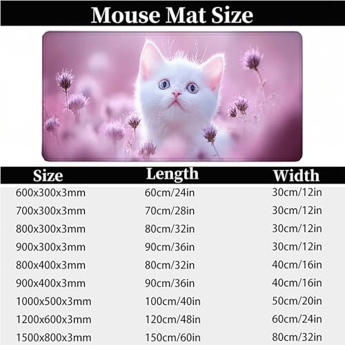 Tapis de souris imperméable rose 1500x800mm avec base caoutchouc antidérapant - 7