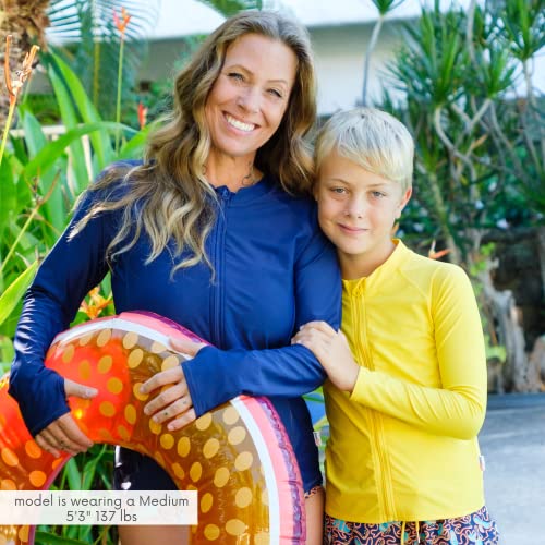 SwimZip Women's Long Sleeve Rash Guard with Pockets & UPF 50+ Sun Protection2