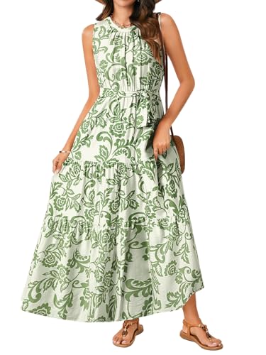 Image of Rooscier Women's Sleeveless Boho Maxi Dress