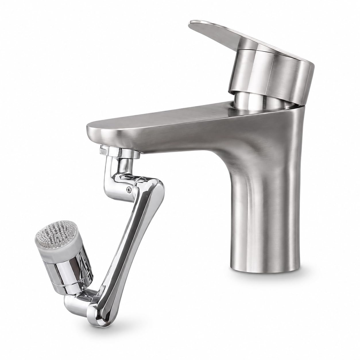 Mshine 360° Rotating Faucet Extender, Multi-Function Kitchen Sink Sprayer, Adjustable Splash Head, Chrome Finish, 13.5 cm, 1 Set-image-5
