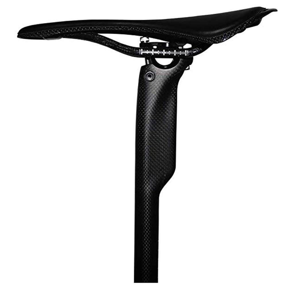 Fahrradsattelstütze, Fahrradteile, Carbonfaser, MTB-Rennrad-Sattelstütze, 190 g, 3K Matt, 27,2/30,8/31,6 x 350/400 mm (Matt, 27,2 x 350 mm)