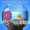 Betta Hideout Resting Spot with Filter Ball, Betta Fish Hides and Nitrifying Balls, Hammock Float Aquarium Accessories, Aquatic Tunnel with Suction Cups, Fish Tank Decorations, Aquarium Decor (Pink)