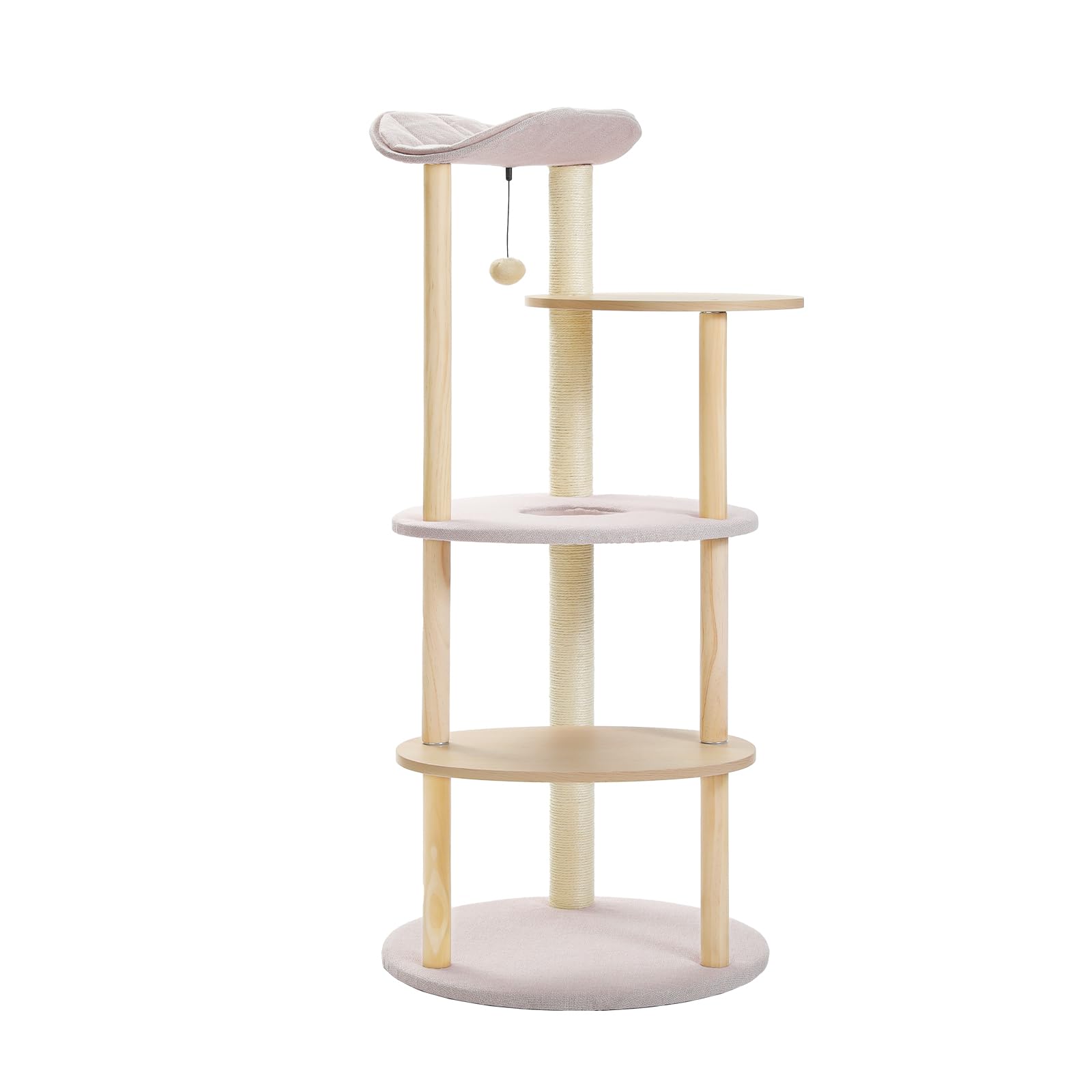 PETEPELA（ペテペラ） キャットタワー　木製ロケット型... Amazon | PETEPELA(ぺテぺラ) キャットタワー 木製 木目調 スリム