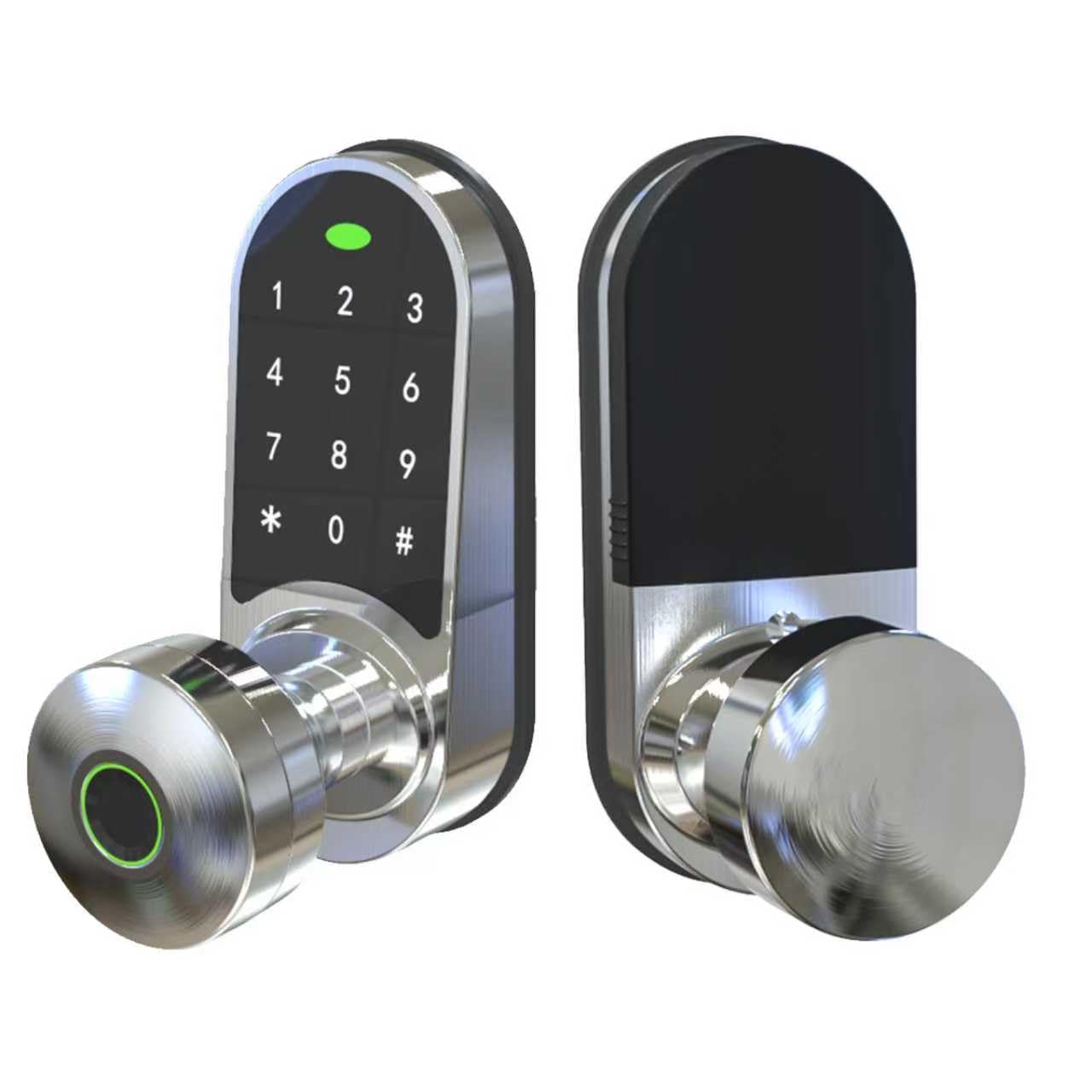 Serrure à empreinte digitale et clavier électronique pour porte d'entrée sécurisée