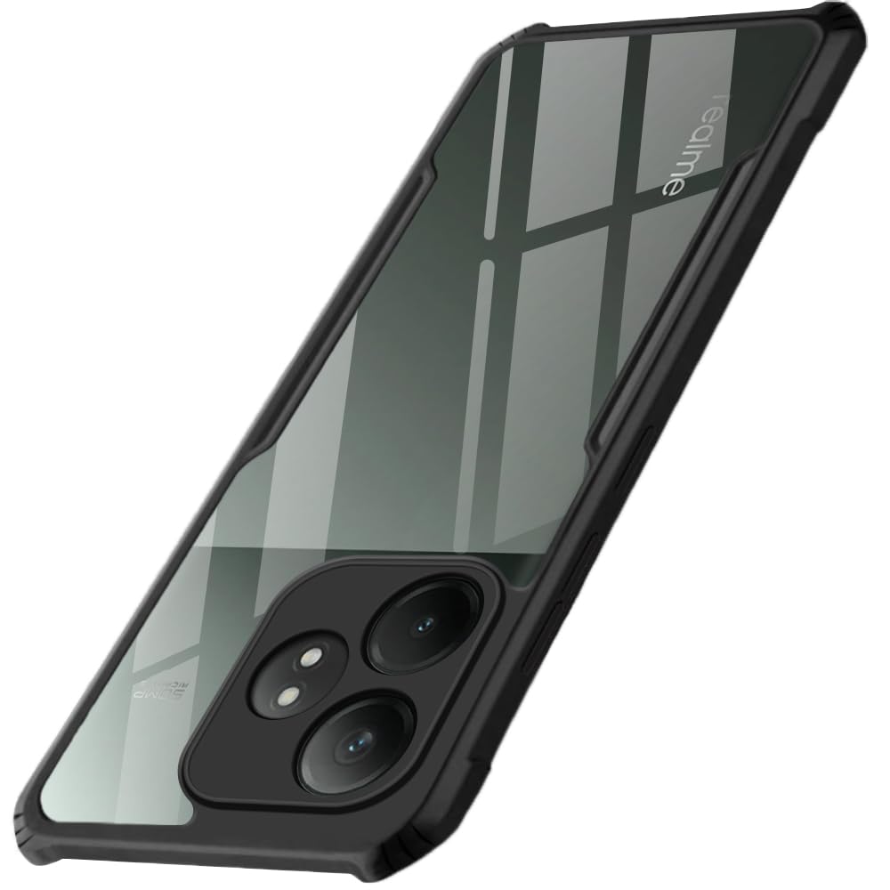 TheGiftKart Shockproof Crystal Clear Back Cover Case for Realme GT 6 / GT 6T 5G | 360 Degree Protection | Protective Design | Transparent Back Cover for Realme GT 6T 5G (PC & TPU, Black Bumper) (B0D4VT91BY) Amazon Price History, Amazon Price Tracker