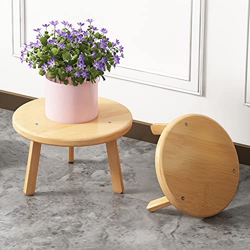 Vencede Bamboo Plant Stand, Round Flower Pot Display Stand, Bamboo Stool Display Stand - Image 3