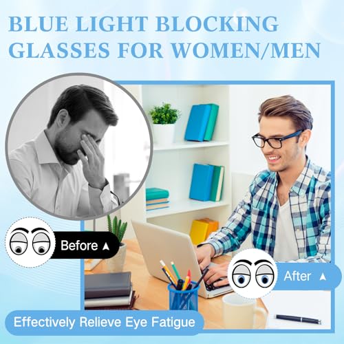 Image of Jerify 18 Pack Blue Light Glasses for Women Men, Bluelight Blocking Glasses for Computer Reading Phone Screen Gaming TV