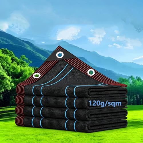 Malla Sombreo Exterior con Ojales, 95% ProteccióN UV Hdpe Transpirable, Red De Sombra Toldo para JardíN, Invernadero, Pergola, Patio Y Gallinero(Black,2x7m)