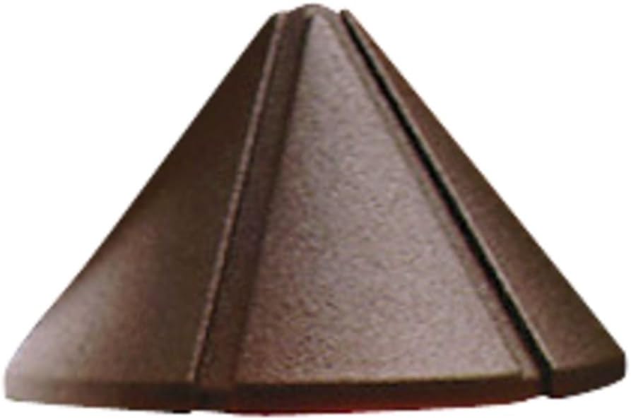 Kichler Six Groove - Low Voltage 1 Light Deck Lamp - 2.5 inches Tall by 3.75 inches Wide-Textured Architectural Bronze Finish