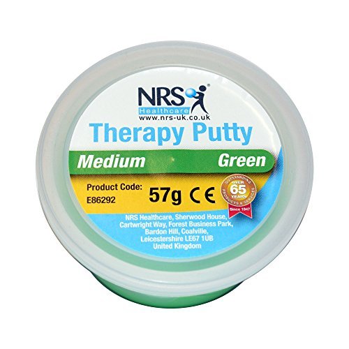 NRS Healthcare E86292 - Masilla terapéutica, 57 g, resistencia media, color verde
