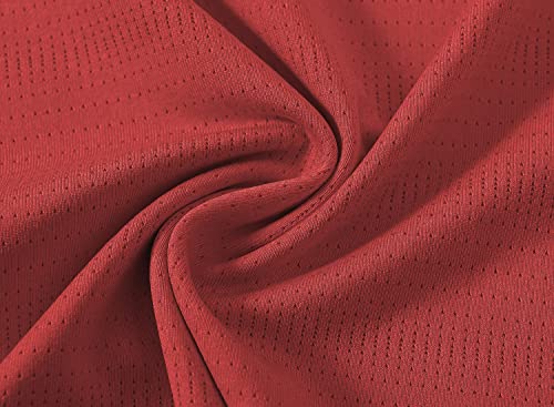 Gopune Women's Golf Polo Shirts Collarless Upf 50+ Short Sleeve Tennis Running T-Shirts V-Neck Red,M #TOP5