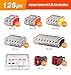 BELEKS 125pc Compact Splicing Wire Connector Assortment with Case，Includes(30x) P01-22,(25x) P01-32,(10x) P01-42,(15x) P01-52,(10x) P01-82,(15x) P01-i2,(20x) P01-i4