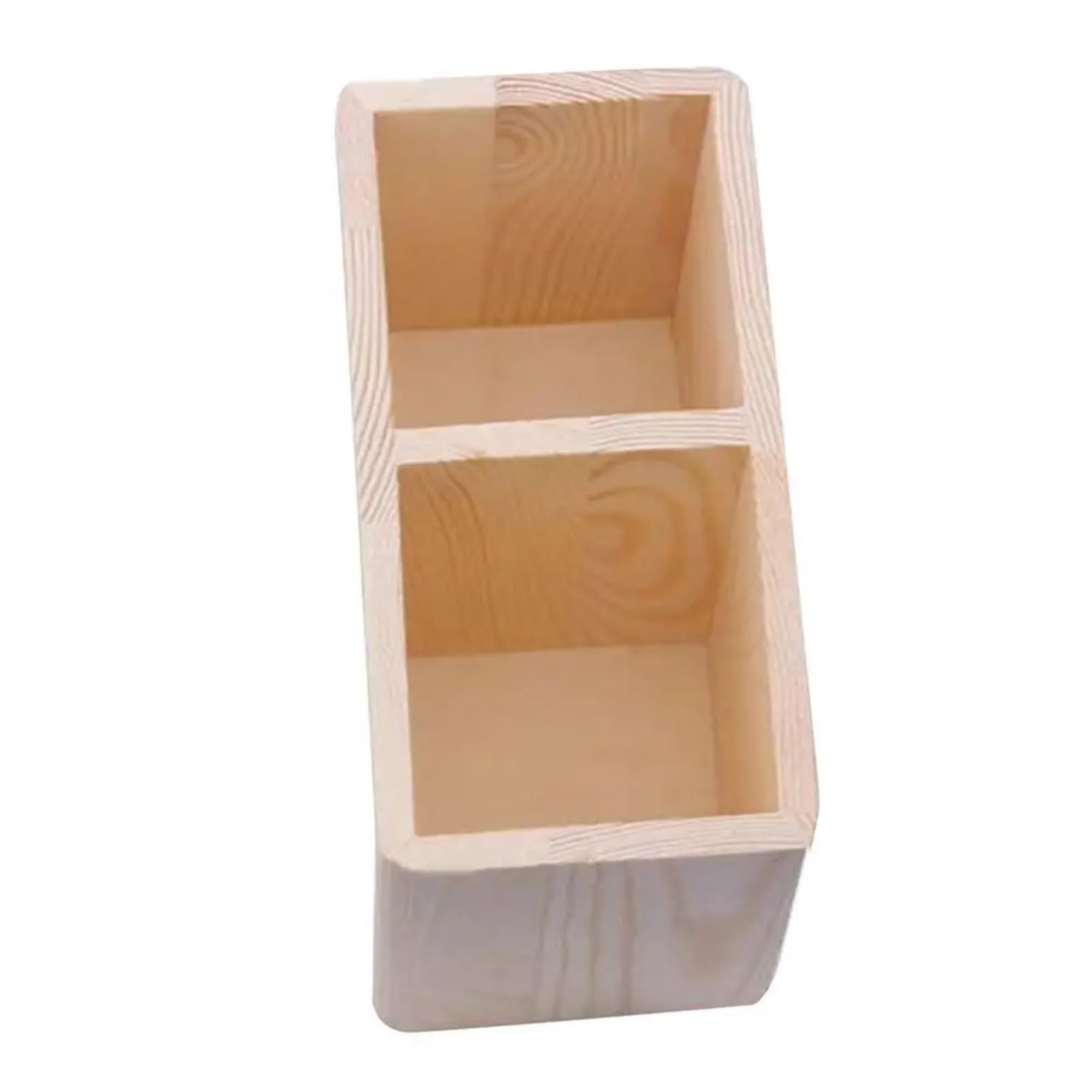 Stifthalter für den Schreibtisch, Holz-Stifthalter-Organizer, Schreibtisch-Aufbewahrungsbox mit 2 Rasteroptionen(2 Grid)