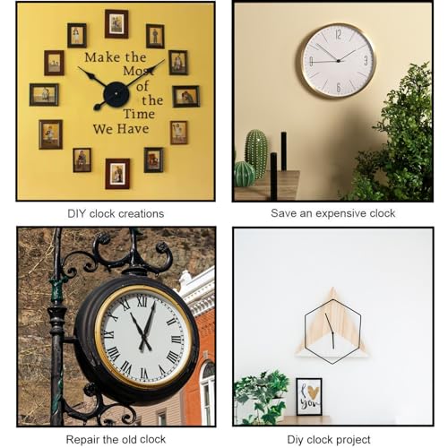 Miniatura 2 de Lurico 6pcs Mecanismo De Pared, Maquinaria Diy De Reloj, Movimiento De Cuarzo Bricolaje, Reemplazo De Piezas Con 6 Diferentes Pares De Manecillas