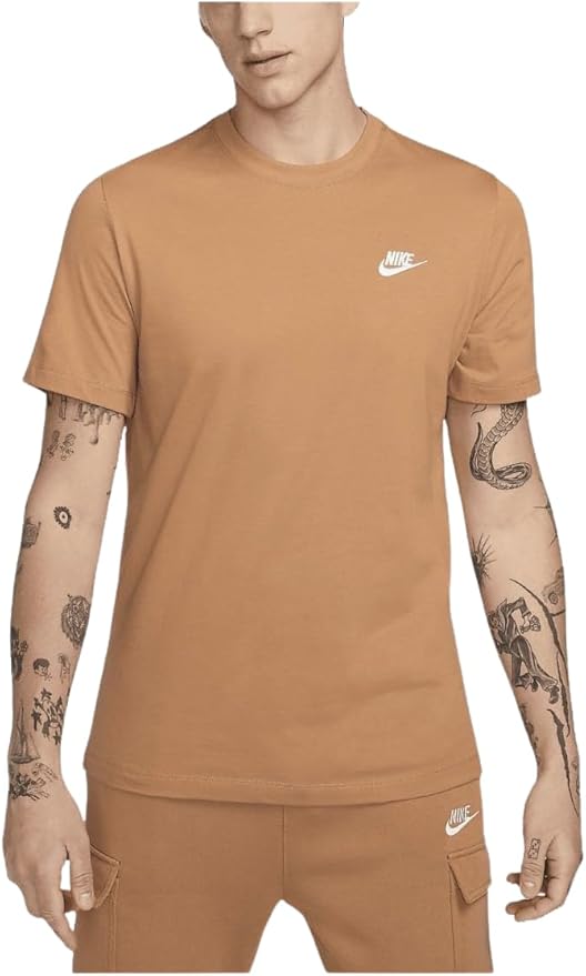 ★人気★ NIKE MEN'S LETTERED SHORT SLEEVE T-SHIRT Nike Men's Short Sleeve T-Shirt - 58% Cotton, 41% Polyester