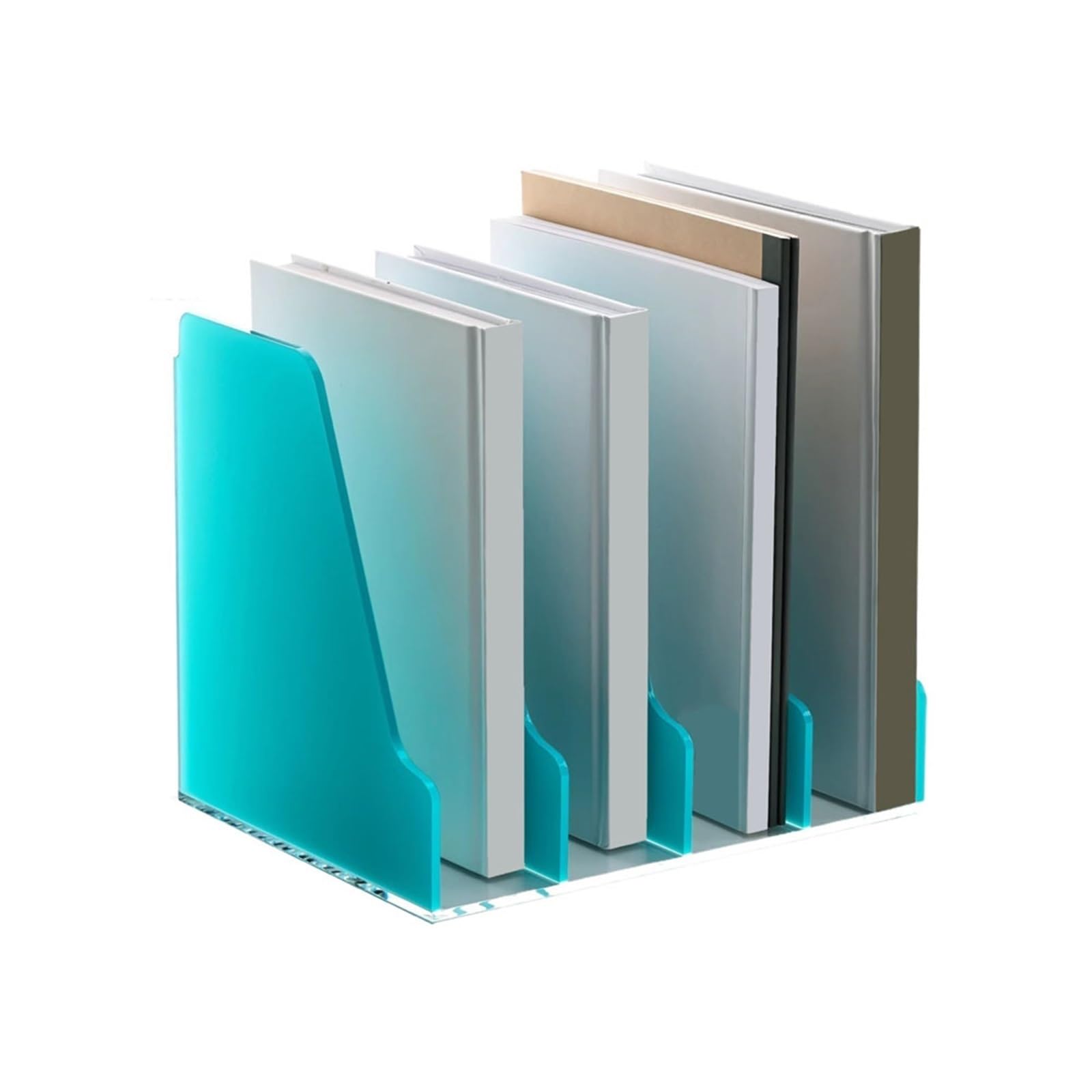 Zhaoj24-05 Bookcase Simple Four Compartment Acrylic Bookshelf Office File Organizer Rack