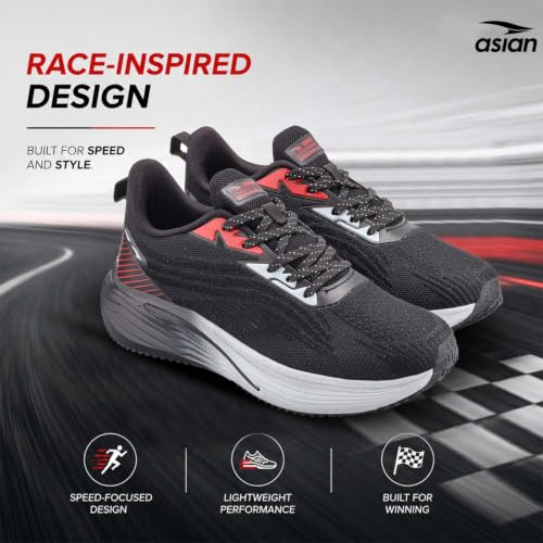 Image of ASIAN Powerplay Carbon-39 Men's Running Shoes | Breathable Knit, High-Rebound Midsole with Carbon Plate for Daily Runs & Active Use