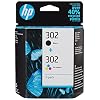 HP 302 (X4D37AE) Original Druckerpatronen, Black + Tri-color, 2er Pack für HP DeskJet 1100, 2300, 3600, 3800, 4600 series, HP ENVY 4500 series, HP OfficeJet 3800 Serie