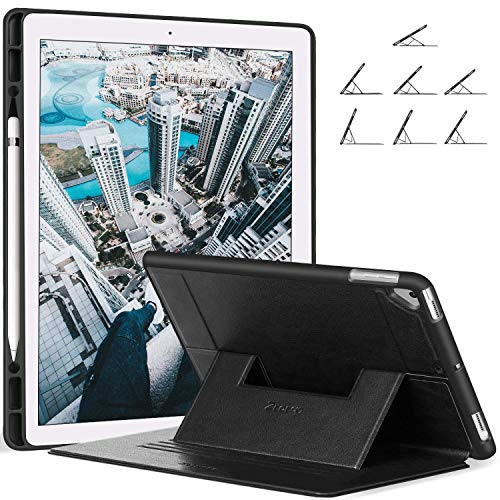 Ztotop Case Compatible with iPad Pro 12.9, Secure Magnetic Stand Folio Case with Auto Wake/Sleep, Pencil Holder, Soft Silicone Back Cover for Apple iPad 12.9-Inch 2017/2015, Black