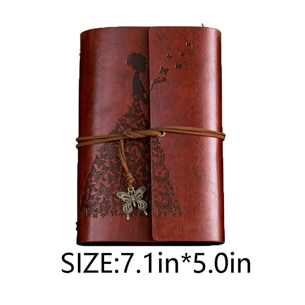 Cahier Journal, Cahier A6 épais Portable Diary de Voyage Mignon Creative Strap Notepad, Cahier Parfait pour Le Travail, Voyages, université Bureau de l'école (Color : A, Taille : Clock Style)