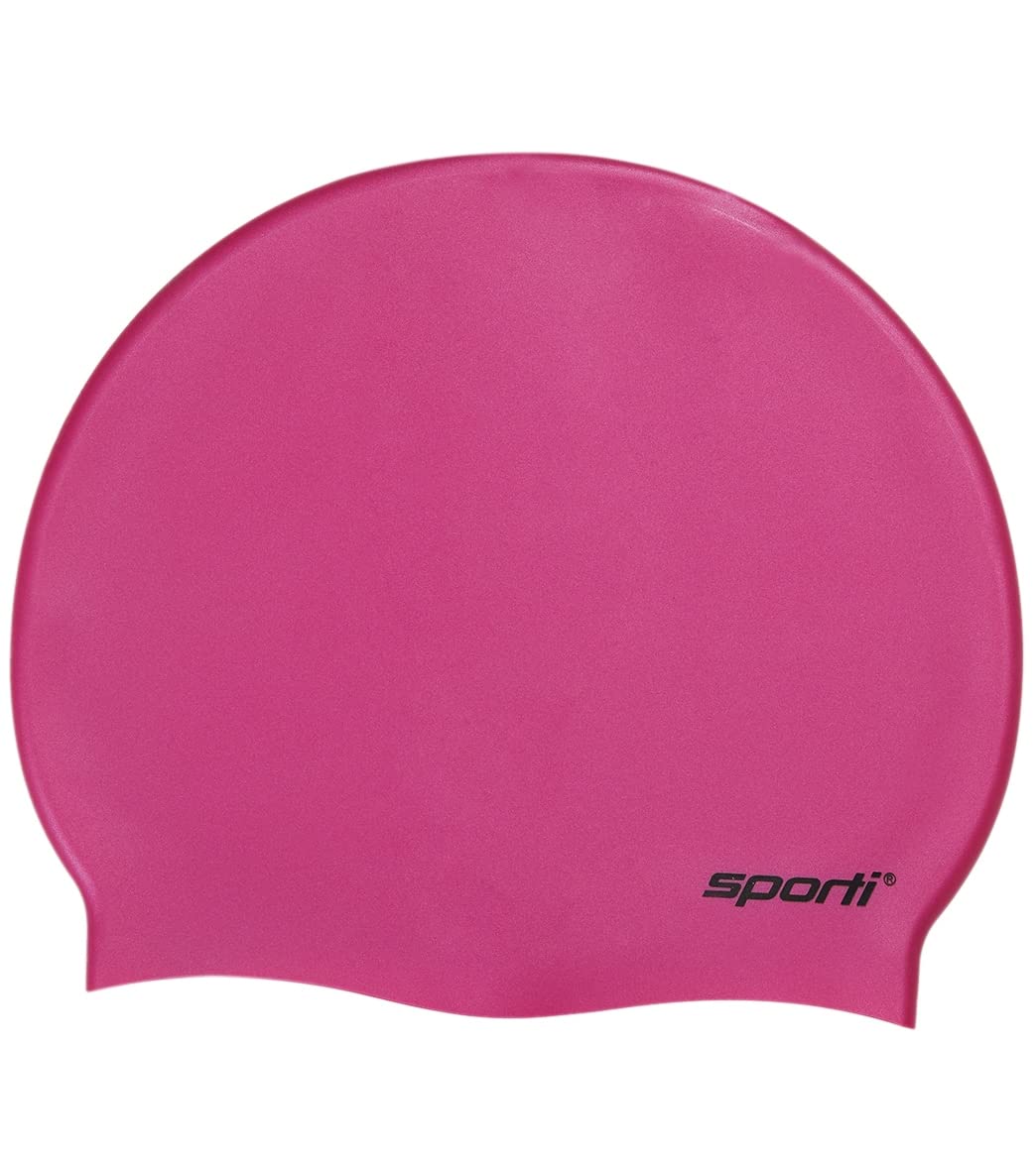 Sporti Silicone Swimming Cap - Magenta — image 1