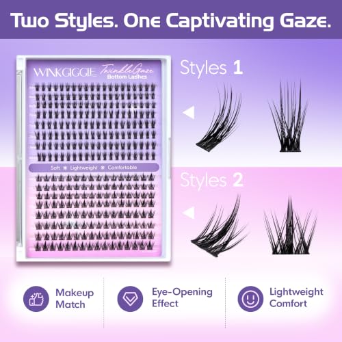 Image of Bottom Lashes 288pcs, DIY Lower Lash Clusters