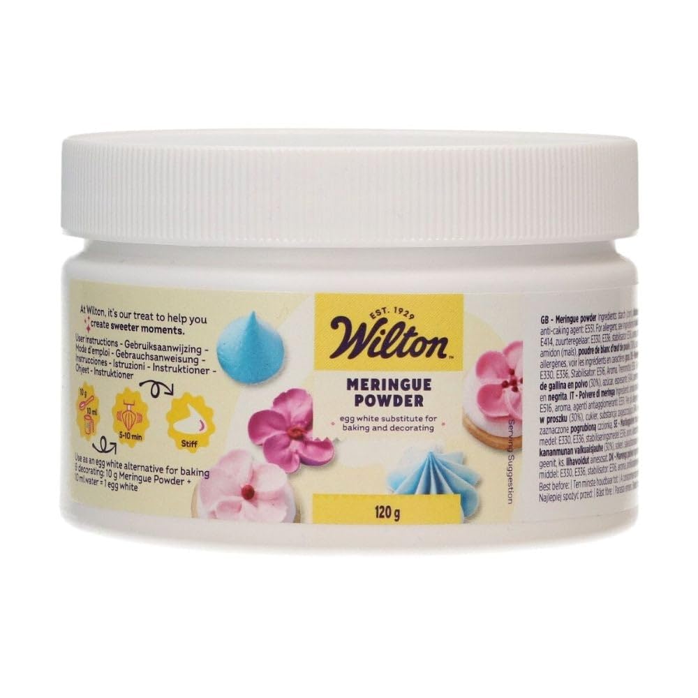 Wilton Meringue Powder 120g: Excellent Egg White Substitute For Perfect Meringues, Fluffy Meringue Cookies and Glossy Royal Icing