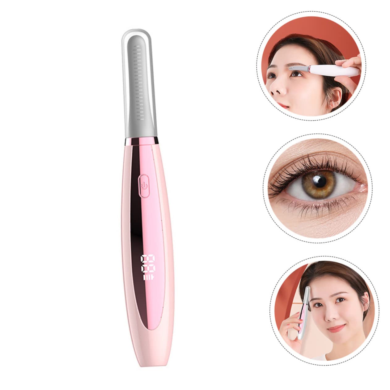 FRCOLOR 3piezas Rizador De Pestañas Eléctrico Calefacción Curling Para Maquillaje Herramienta De Para Mujeres y Diseño Portátil