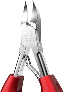 INOG Nail Cutter for Men & Women,Podiatrist Toenail Cuticle Cutter,Professional Thick & Ingrown Toe Nail Clippers,Pedicure Clippers Toenail Cutters,Super Sharp Curved Blade Grooming Tool (Multicolor)