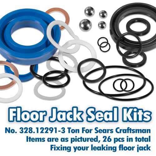Image of 328.12291 26PCS Floor Jack Seal Kits Replace for Sears 3 Ton Hydraulic System