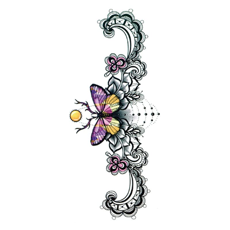 Miniatura 4 de Calcomanías de tatuajes temporales sexys de 7.5 pulgadas, cintura abdominal, impermeables, para mujer, tatuajes de fiesta ideales para mujeres,