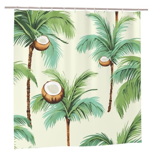 Ensemble de rideaux de douche d'été 182x182 cm étanche avec 12 crochets inclus - 2