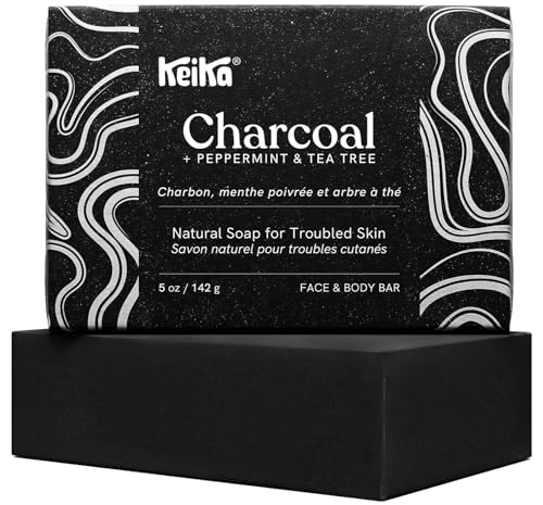 Keika Charcoal Black Soap Bar for Eczema and Psoriasis