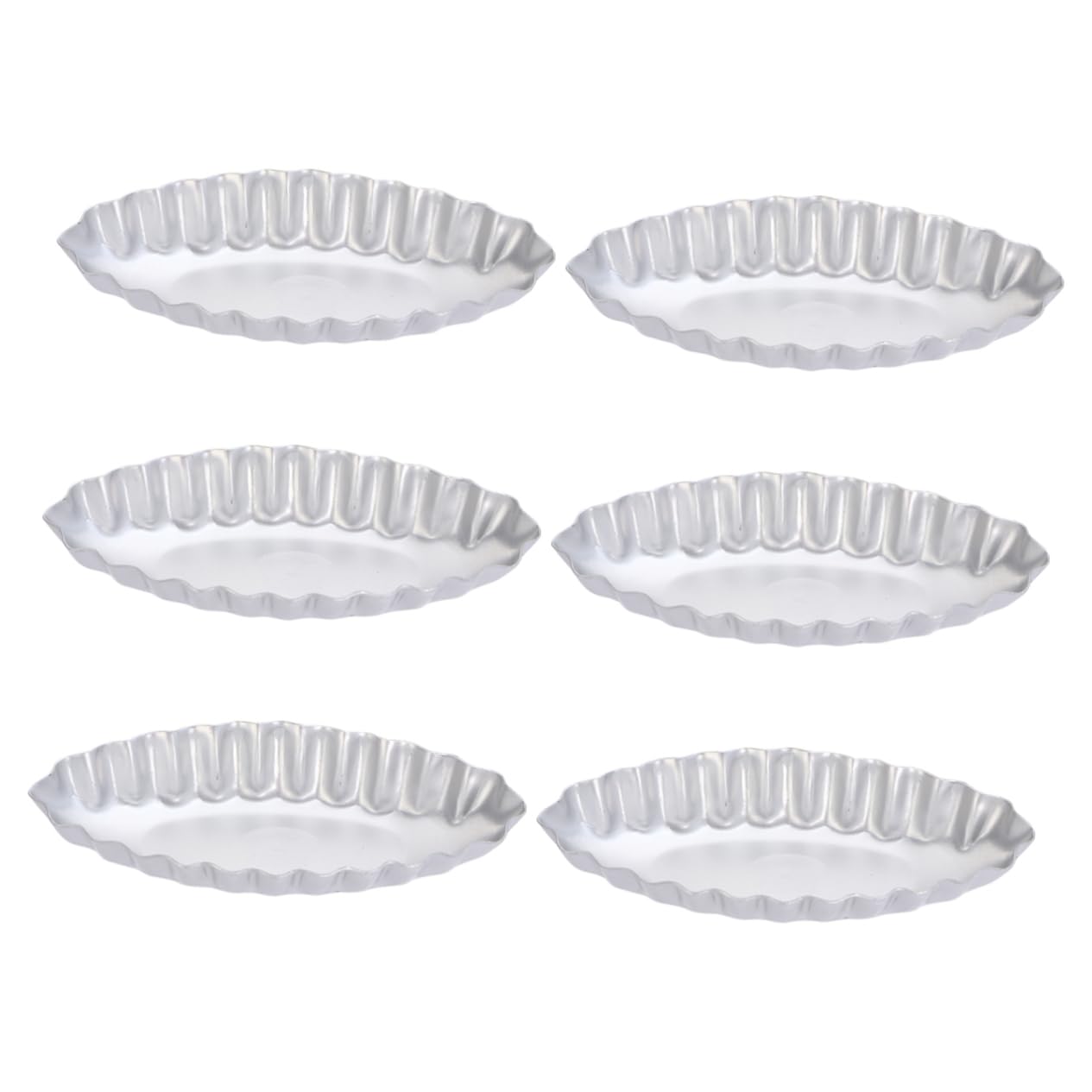 NAMOARLY 6Pcs Aluminium Alloy Dessert Baking Mold Cake Baking Molds for Egg Tarts Creative Baking Trays for Home and Professional Use