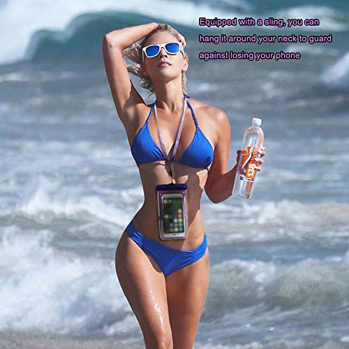 KKmoon Capa para celular em PVC transparente à prova d'água luminosa