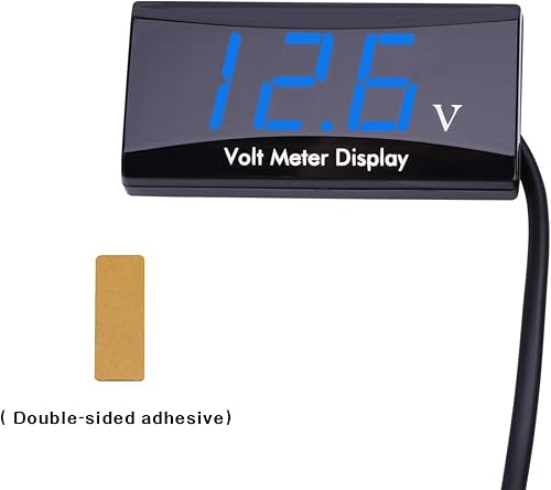 Miniatura 7 de Voltímetro digital de auto DC 12 V  AIMILAR con pantalla LED, medidor de voltaje para auto o motocicleta