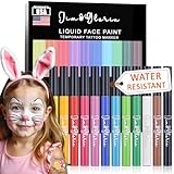 Jim&Gloria Water Resistant Face Paint Tattoo Pen, Temporary Tattoo Markers for Skin, Body Painting Kit, Teen Girl Gifts Trendy Stuff, Toys Crafts Easter Gifts for Kids Teenage and Adults